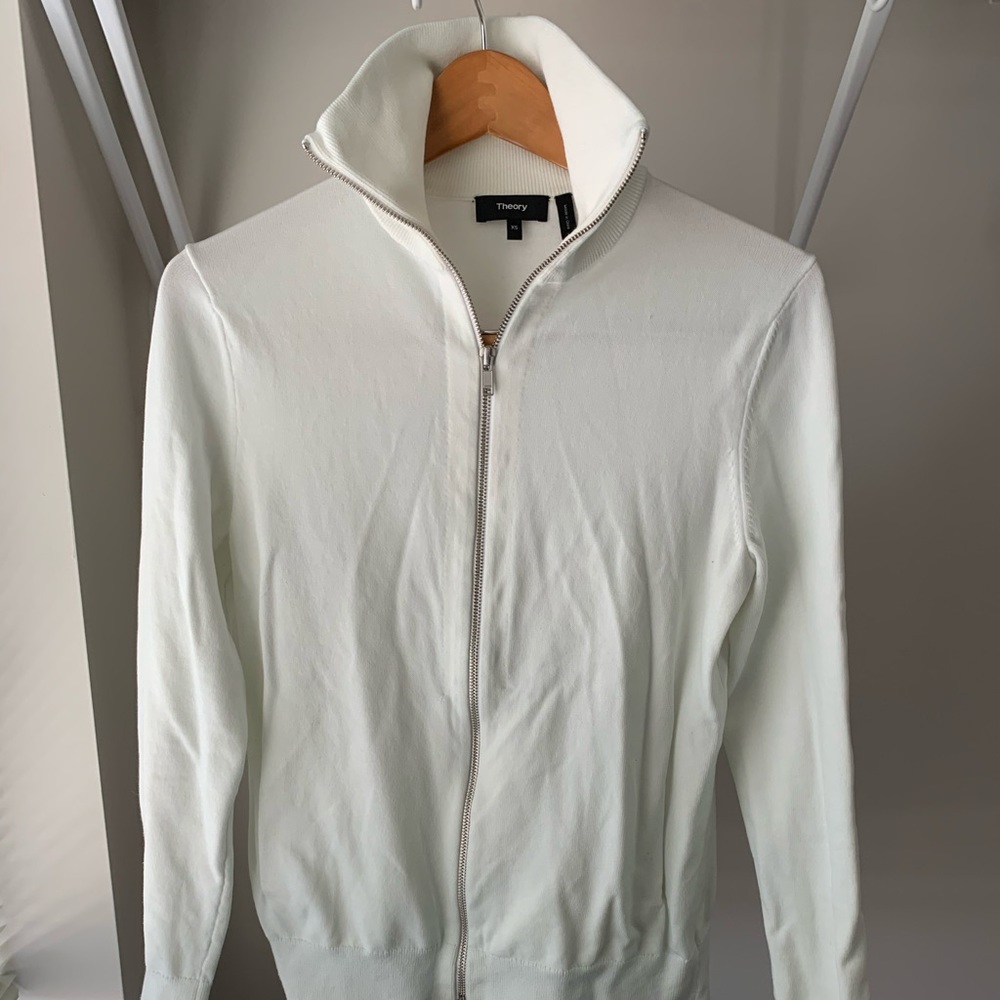 Theory zip-up sweater XS